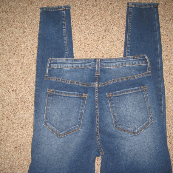 KANCAN PREMIUM DENIM HIGH RISE SKINNY JEANS RAW 26 - Picture 6 of 6